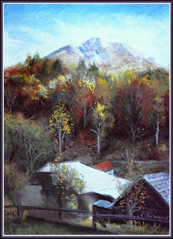 Kojšovský Folkmar, A3 suchý pastel (maľba z plenéru)